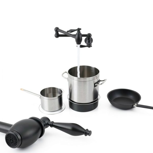 GIMILI Pot Filler Faucet 360 Swivel Stainless Steel Kitchen-2