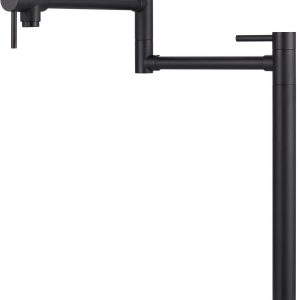 WOWOW Pot Filler Faucet Modern Black Kitchen Brass-0