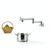 VALISY Kitchen Pot Filler Faucet Lead Free Brass Wall Mount-1