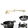 HAIYUNDA Pot Filler Faucet Brass Wall Mount Kitchen-3