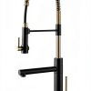 Kraus Kitchen Faucet Brushed Gold Matte Black Pot Filler-0