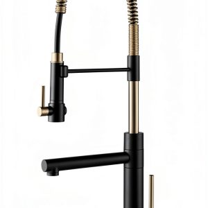 Kraus Kitchen Faucet Brushed Gold Matte Black Pot Filler-0