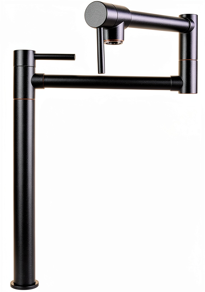 WOWOW pot filler faucet installed on a kitchen island