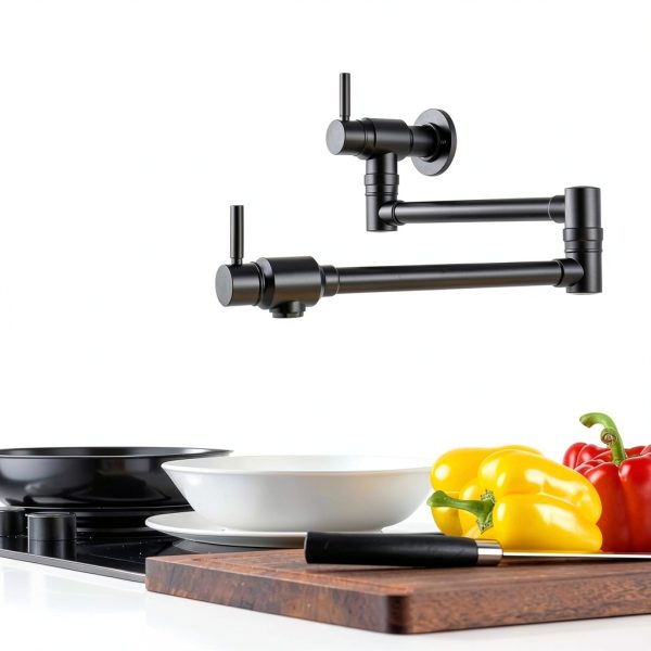 Bagnolux Pot Filler Brass Matte Black 360 Swivel Kitchen-1