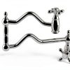 Kingston Brass Pot Filler Faucet Polished Chrome Wall Mount-3