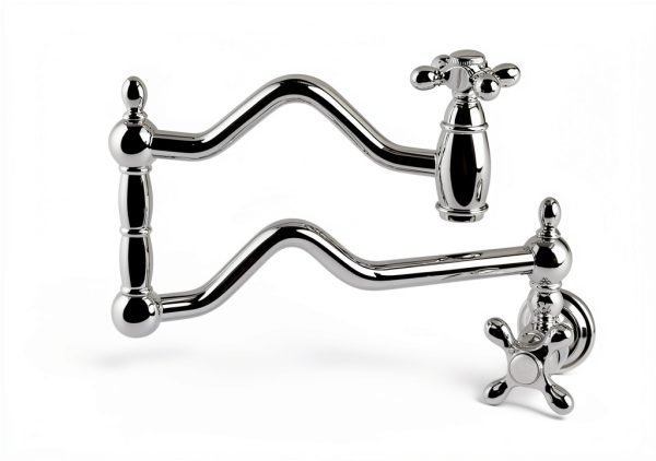 Kingston Brass Pot Filler Faucet Polished Chrome Wall Mount-3
