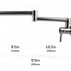 HAIYUNDA Pot Filler Faucet Brass Wall Mount Kitchen-4