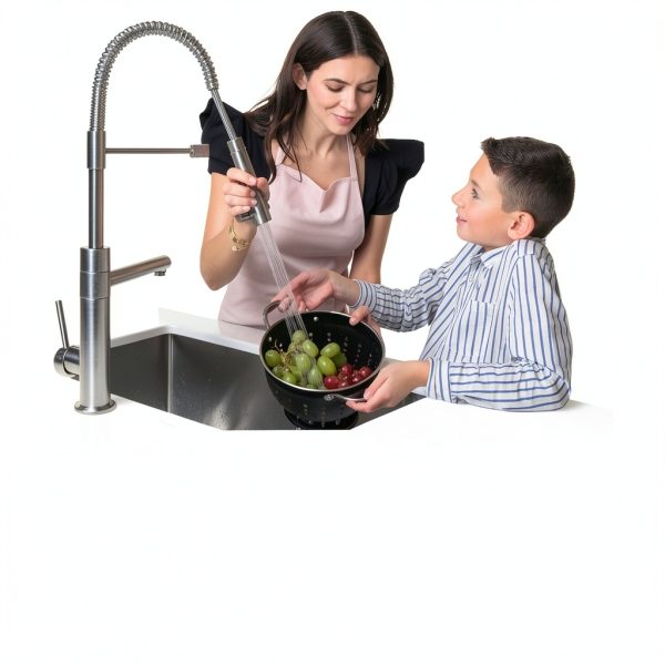 Kraus Kitchen Faucet Brushed Gold Matte Black Pot Filler-2