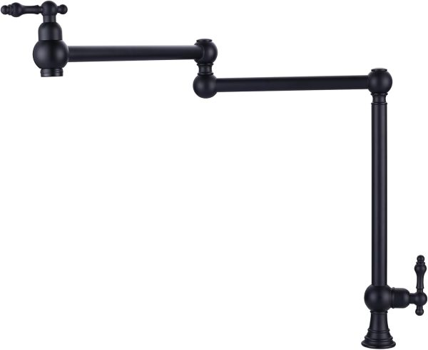 WOWOW Pot Filler Kitchen Faucet Brass Deck Mount 360 Swivel-0