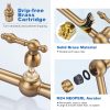 WOWOW Pot Filler Kitchen Faucet Brushed Gold Victorian Style-3