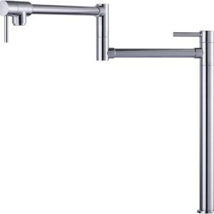 WOWOW Pot Filler Kitchen Faucet Brass Modern Chrome-0