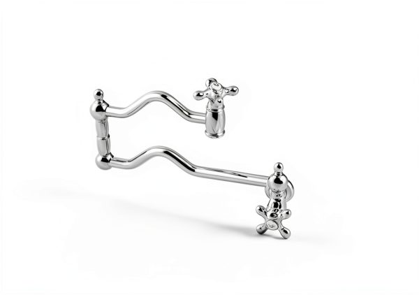 Kingston Brass Pot Filler Faucet Polished Chrome Wall Mount-5
