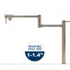 WOWOW Pot Filler Kitchen Faucet Solid Brass 360 Swivel-4