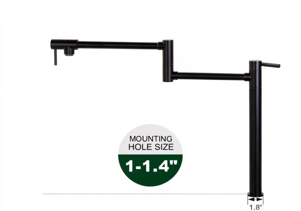 WOWOW Pot Filler Kitchen Faucet Brass 360 Swivel Modern-4