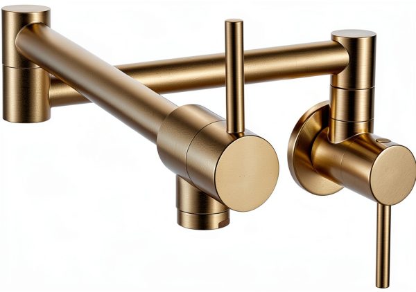 HAIYUNDA Pot Filler Faucet Brass Wall Mount Kitchen-5