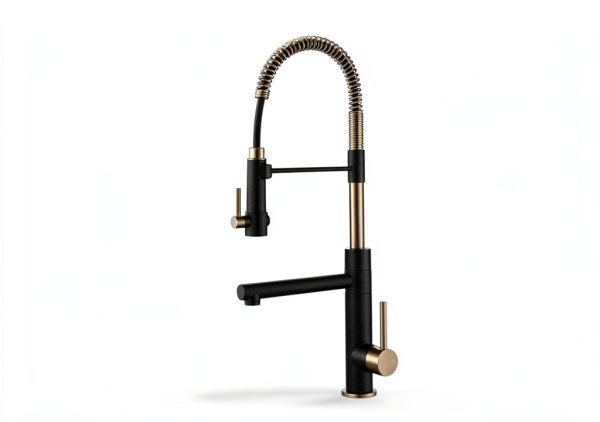 Kraus Kitchen Faucet Brushed Gold Matte Black Pot Filler-9