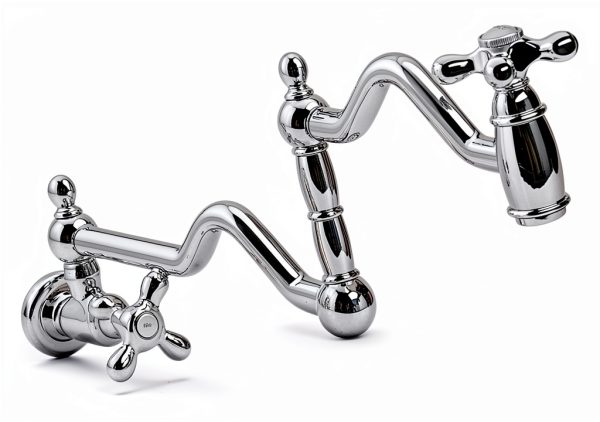 Kingston Brass Pot Filler Faucet Polished Chrome Wall Mount-1