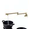 HAIYUNDA Pot Filler Faucet Brass Wall Mount Kitchen-2