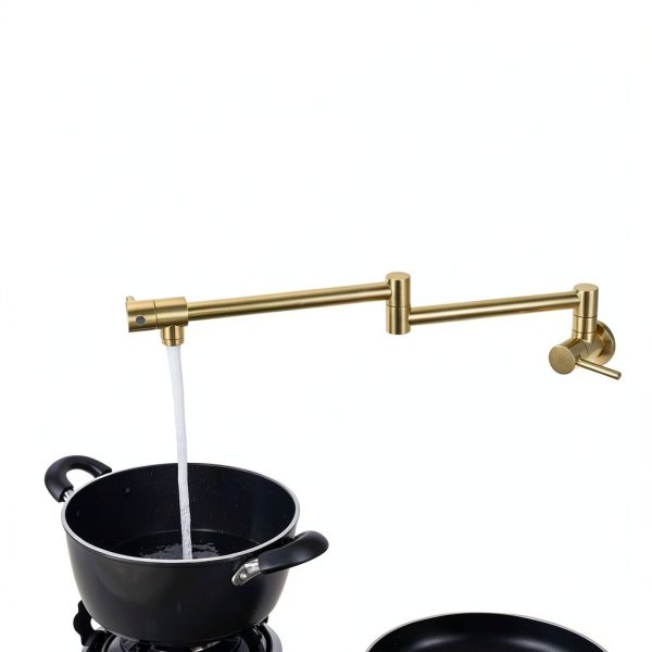 HAIYUNDA Pot Filler Faucet Brass Wall Mount Kitchen-2