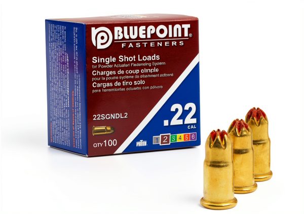 BLUEPOINT .22 Cal Brown Neck Down Single Shot Powder Load – 100 Count-0