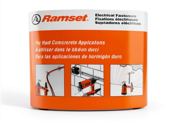 Ramset 3/8" Threaded Rod Hanger with PowerPoint Pin Box 100 Pack-2