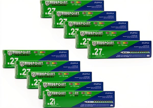 BLUEPOINT .27 Caliber Green Strip Powder Loads for Power Actuated Fastening System (1000 Count). Item# 27LS11L3. Ideal for Reliable Fastening Applications. 10-Pack Save $30-0