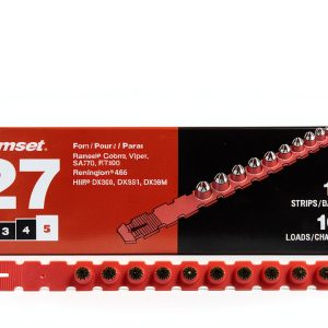 Ramset Red Powder Actuated Fasteners 100 Strip Loads G1571021 Metal-0