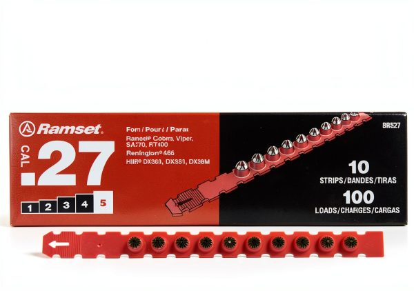 Ramset Red Powder Actuated Fasteners 100 Strip Loads G1571021 Metal-0