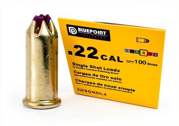 .22 Caliber Purple Straight Wall Powder Loads – Blue Point 100‑Count-1