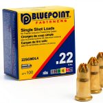 BLUEPOINT .22 Cal Yellow Neck Down Single Shot Powder Load 100 Count-0